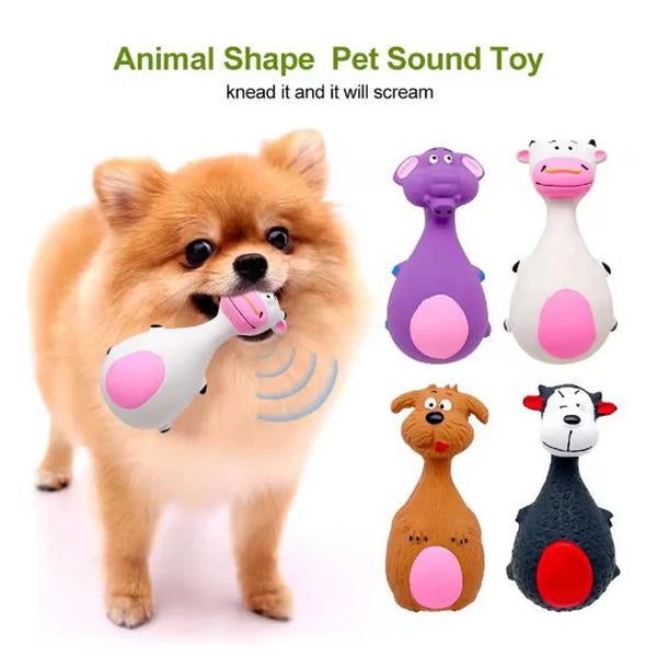 Squeaky Animal Shape Rubber Toy