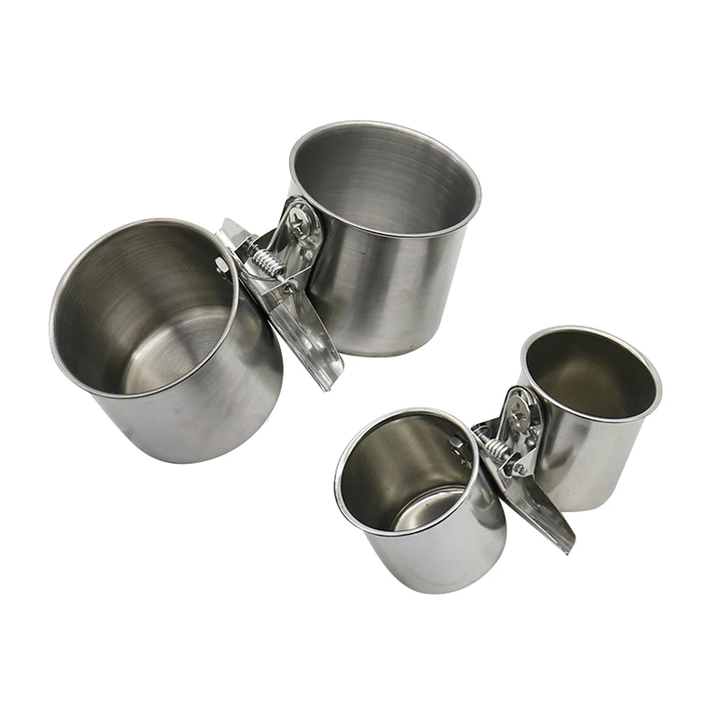 Stainless Steel Clip Bird Bowls