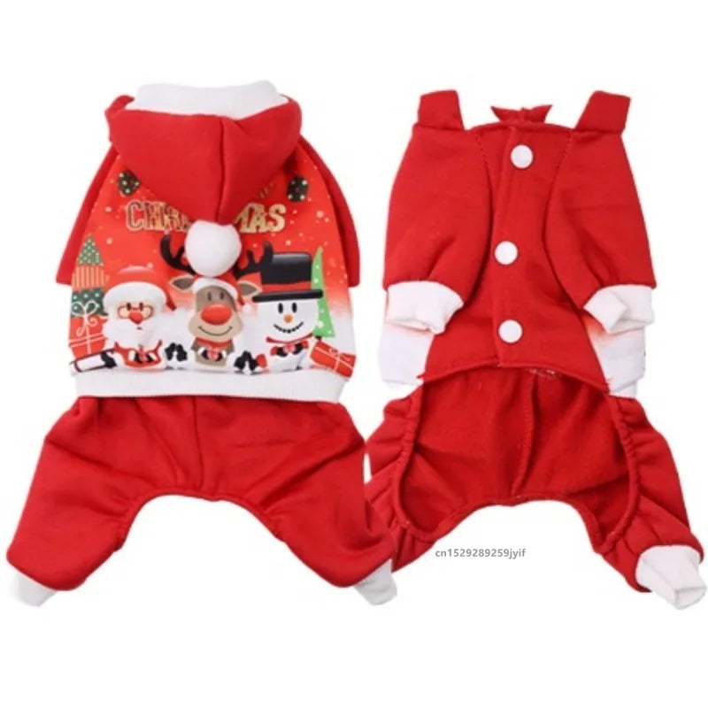 Printed Santa Pet Holiday Costume