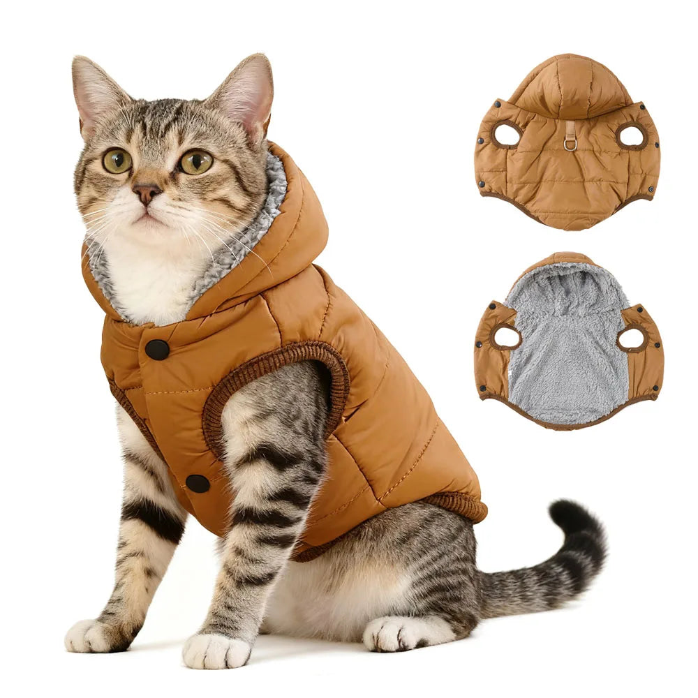 Hooded Fleece Waterproof Pet Jacket