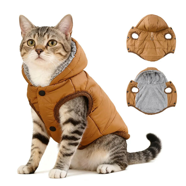 Hooded Fleece Waterproof Pet Jacket