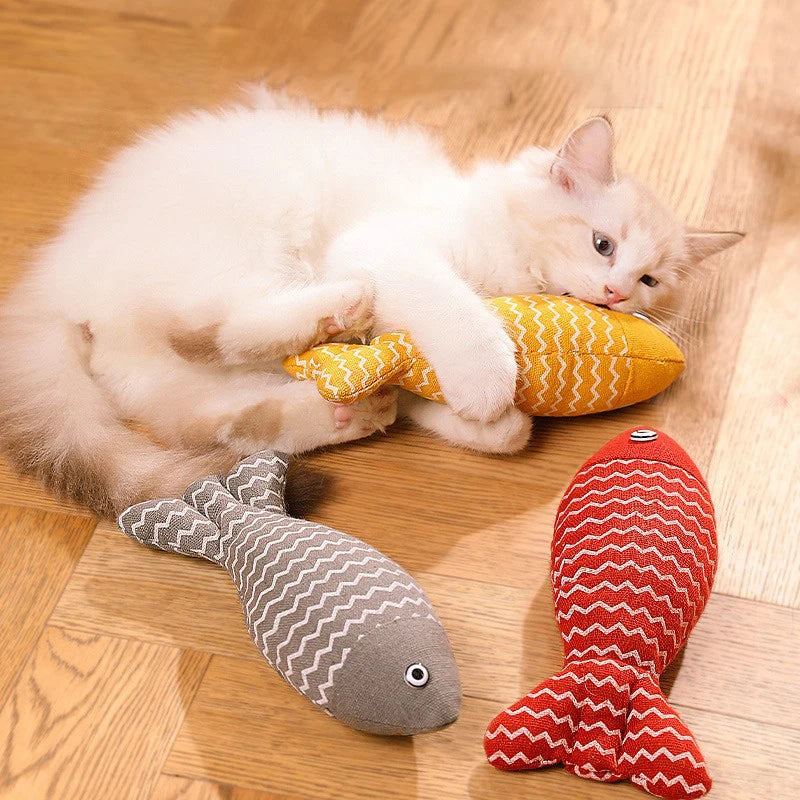 Fish Shaped Cat Kicker Toy