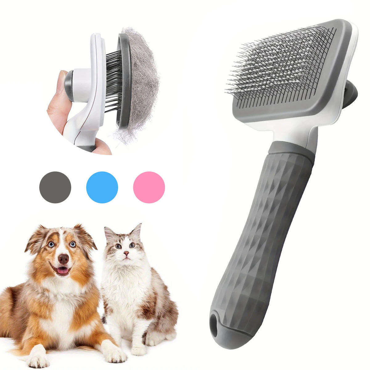 Self Cleaning Pet Slicker Brush
