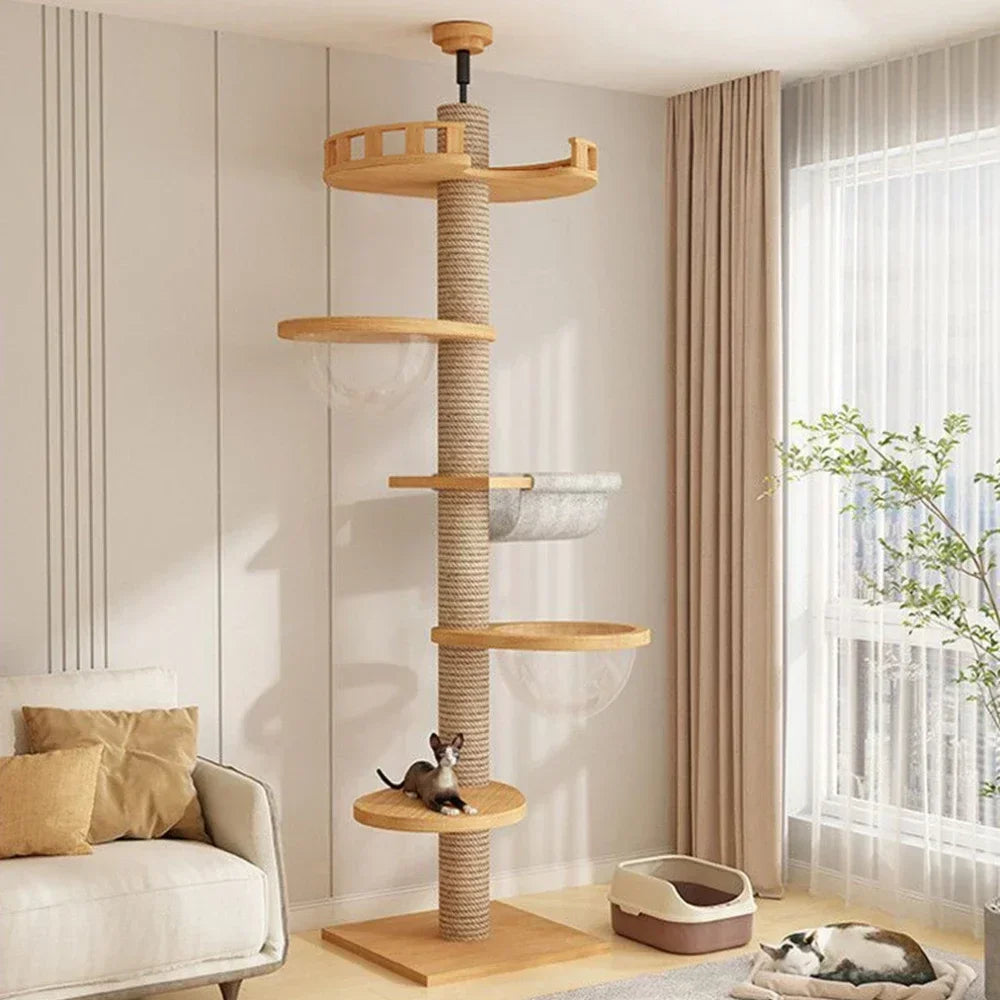 Three Tier Wooden Cat Tree