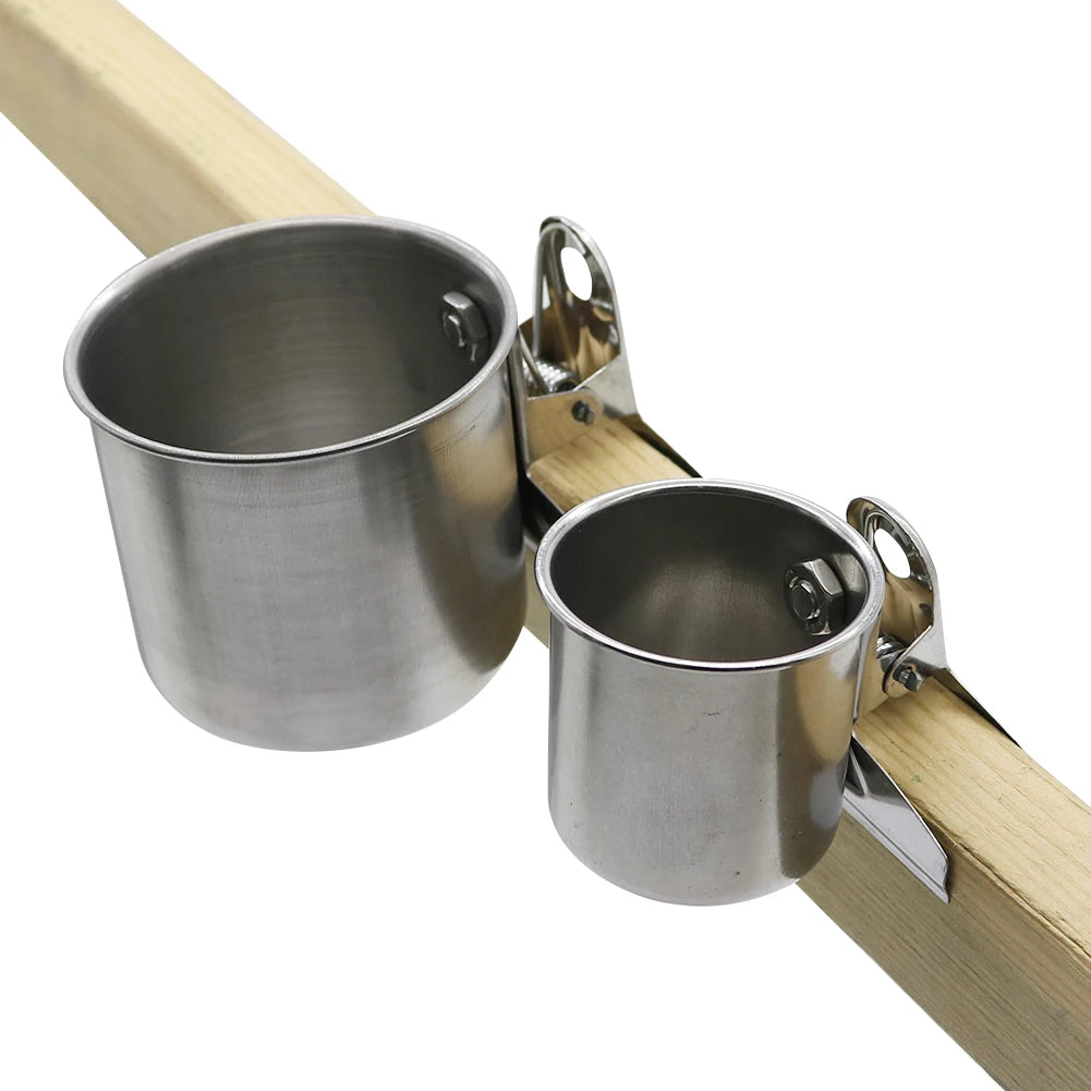 Stainless Steel Clip Bird Bowls