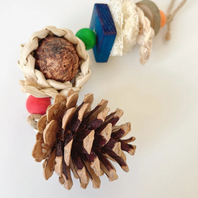 Pinecone Rope Parrot Chew Toy