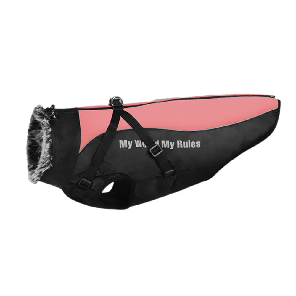 Insulated Fur Collar Dog Jacket