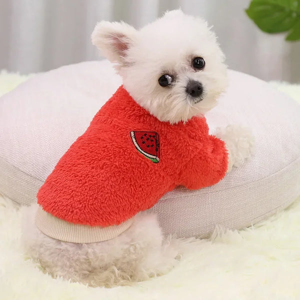 Printed Fleece Small Dog Hoodie