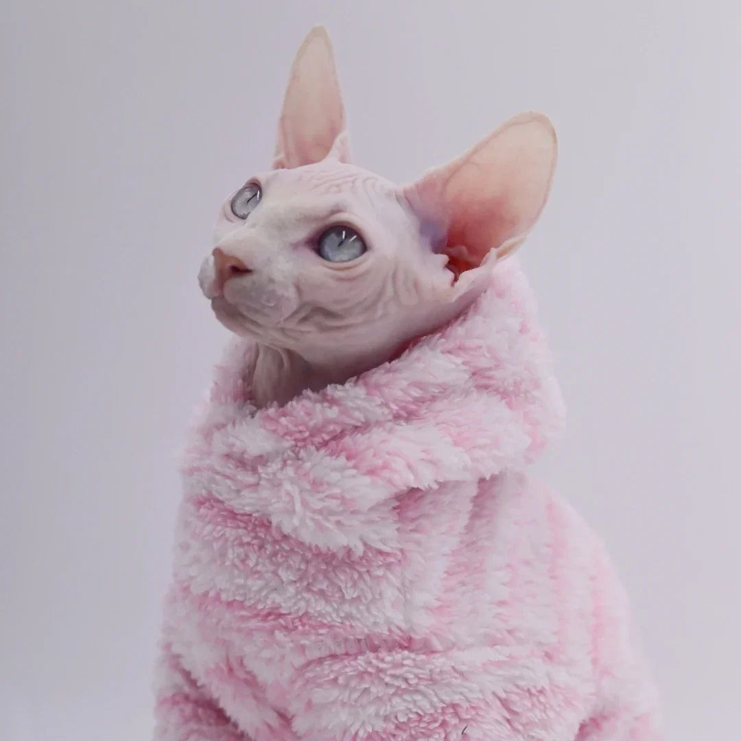 Fluffy Winter Sphynx Cat Jacket