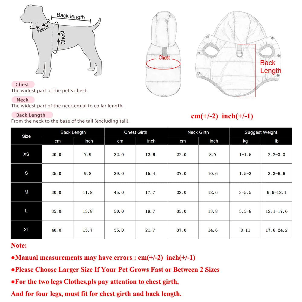 Hooded Fleece Waterproof Pet Jacket