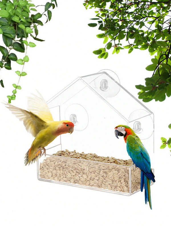 White Window Suction Bird Feeder
