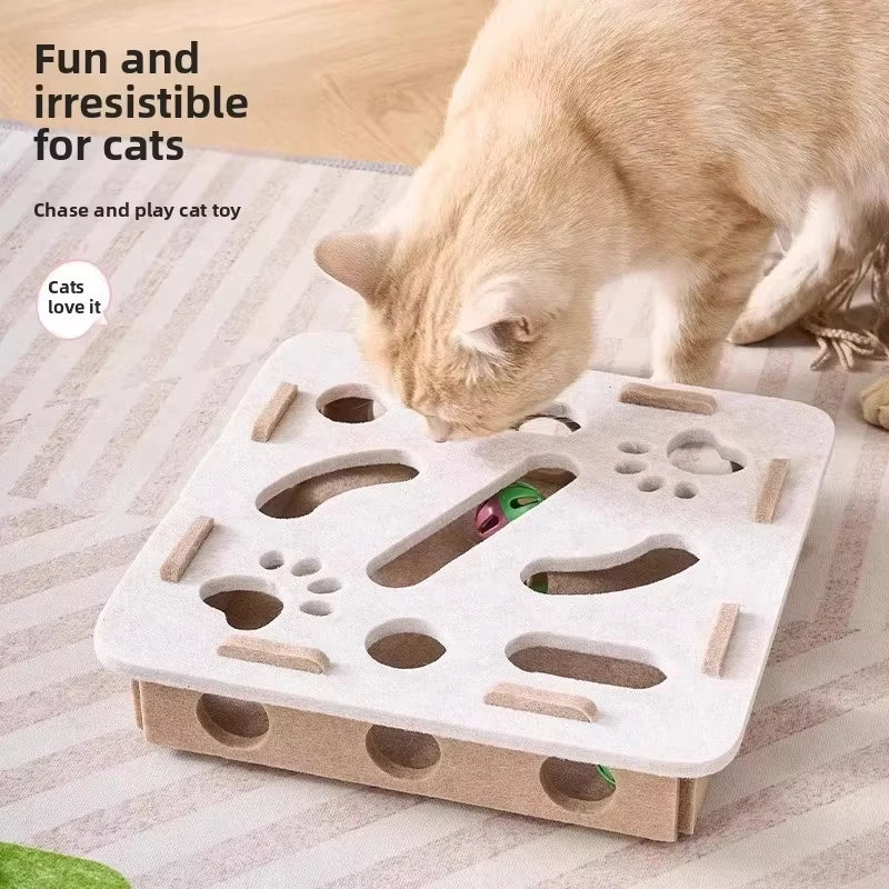 Felt Cat Puzzle Ball Toy