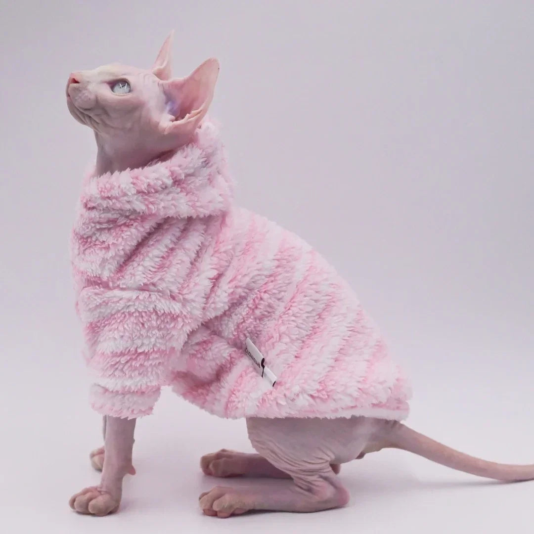 Fluffy Winter Sphynx Cat Jacket