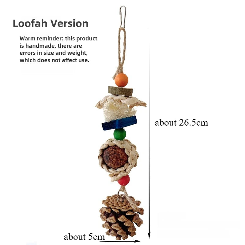 Pinecone Rope Parrot Chew Toy