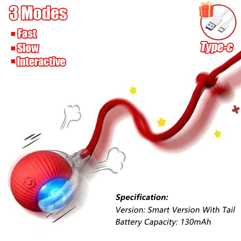 Rechargeable Rolling Cat Tail Ball
